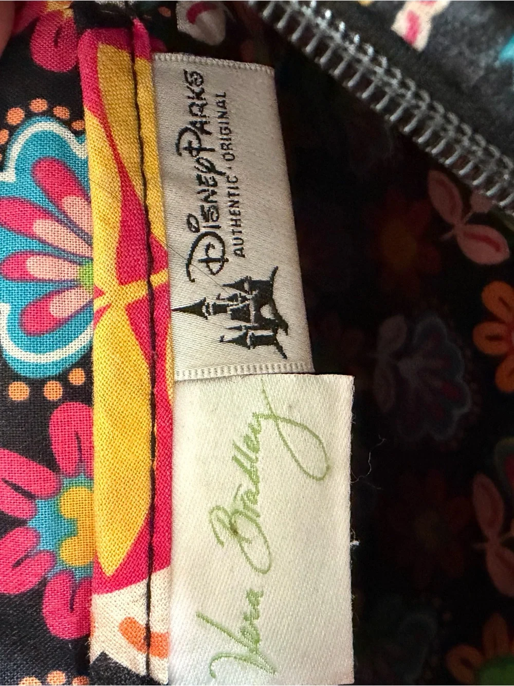 Vera Bradley Black Multicolor Mickey & Friends Quilted Crossbody